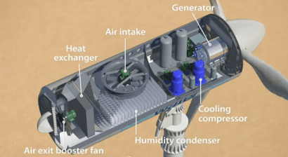 El aerogenerador que produce agua a partir del viento El aerogenerador que produce agua a partir del viento