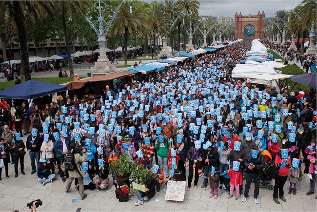 Vivir del aire del cielo. Barcelona. Día de la Tierra 22-4-2012