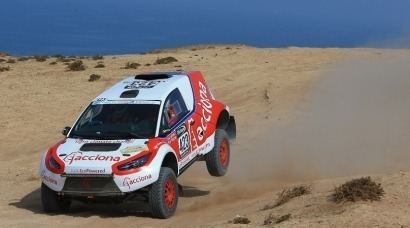 El Acciona 100% EcoPowered acaba cuarto en la primera etapa del Rally de Marruecos