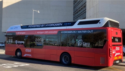 De Zaragoza, Ágreda Bus y la hidrogenera portátil de Carburos Metálicos