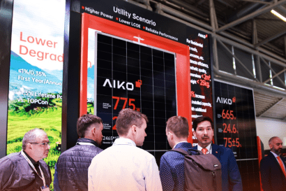 Aiko lanza un módulo fotovoltaico que marca un nuevo estándar de inteligencia y eficiencia