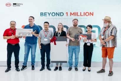 BYD anuncia que ya ha superado el millón de sistemas BatteryBox instalados
