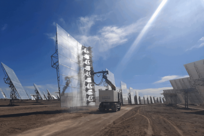 Nanoglass, una alternativa chilena para limpiar los heliostatos de la termosolar