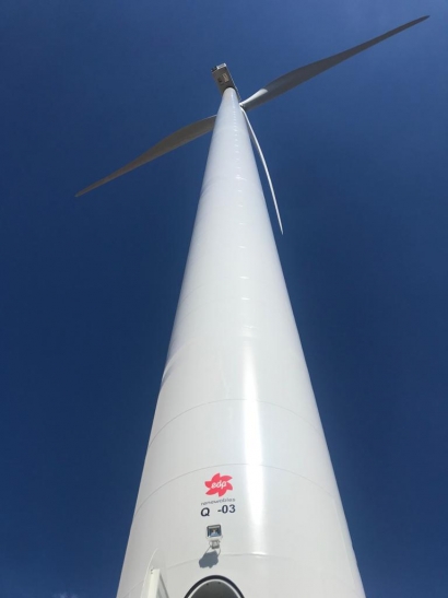 EDPR pone en marcha tres aerogeneradores en Burgos casi tan altos como las torres de Madrid