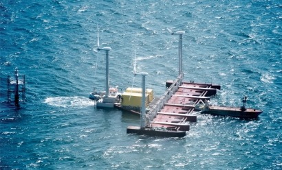 Seaworthy, la plataforma marina flotante que produce hidrógeno in situ con energía eólica y de las olas