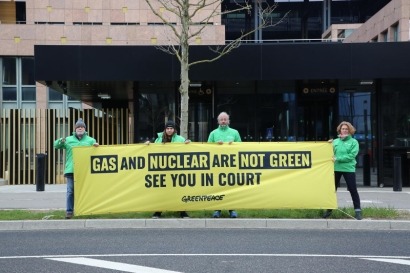 Demanda de Greenpeace a la Comisión Europea por incluir el gas y la nuclear en la taxonomía verde