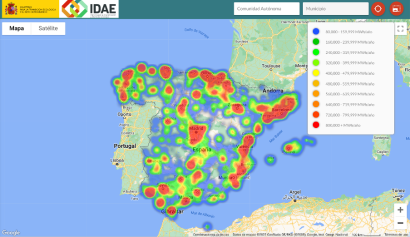 Google Maps para conocer las demandas y los puntos de energía térmica