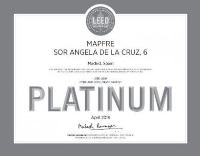 Mapfre consigue el certificado de sostenibilidad LEED Platino para uno de sus edificios de oficinas