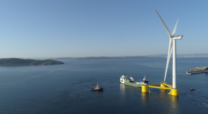 Sale de Ferrol la tercera plataforma del primer parque eólico flotante semisumergible del mundo