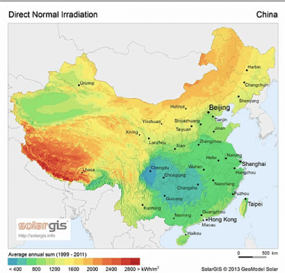 China anuncia 1,35 GW de energía solar de concentración para 2018 