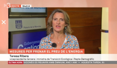 Ribera, partidaria de topar en toda la UE tanto el precio del gas ruso como el del gas procedente de otros países