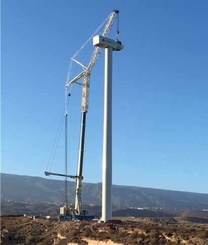 Iberdrola completa el montaje de los aerogeneradores de su primer parque eólico canario
