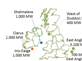 Iberdrola se hace en Irlanda con una cartera de 3.000 megavatios eólicos marinos