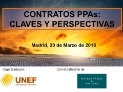 Jornada Técnica UNEF sobre Contratos PPAs: claves y perspectivas