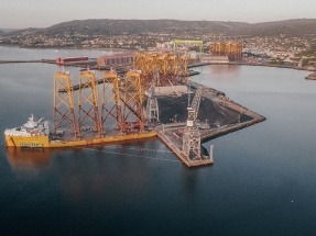 Navantia reanuda el envío de jackets al parque eólico marino francés de Saint-Brieuc