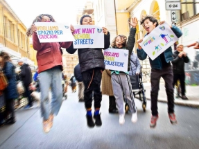Niñas y niños de toda Europa reclaman Calles abiertas para la Infancia