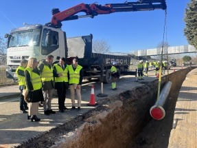 La red de calor de Valladolid ya cuenta con el primer tubo para conducir el biocombustible