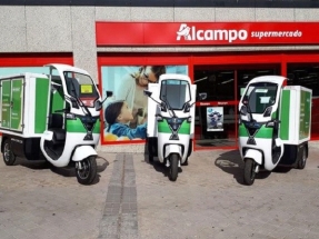 Alcampo Madrid usará triciclos a pedales y vehículos eléctricos y a gas para sus repartos a domicilio