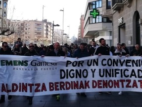  Siemens Gamesa Arazuri irá a la huelga para exigir las mismas condiciones que otros centros 