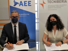 Tecniberia y AEE firman un acuerdo para reforzar la proyección internacional del sector eólico español