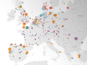WindEurope lanza un mapa que señala todos los puntos calientes de la eólica de Europa