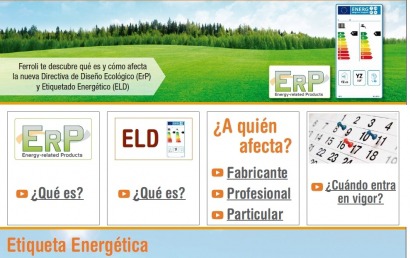 Ferroli abre una página sobre la nueva directiva de Diseño Ecológico y Etiquetado Energético
