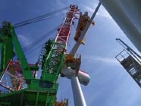 DEME Offshore installs the first turbine at the SeaMade offshore wind farm in the Belgian North Sea
