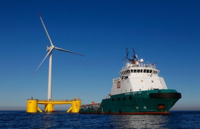 Comienza la instalación del primer parque eólico flotante en Europa continental