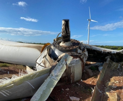 Piauí: Un aerogenerador de Gamesa se desploma en un parque eólico de la compañía eléctrica Omega Geração