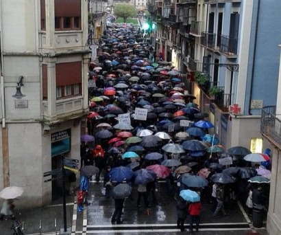 Los trabajadores de Gamesa se manifiestan en Pamplona