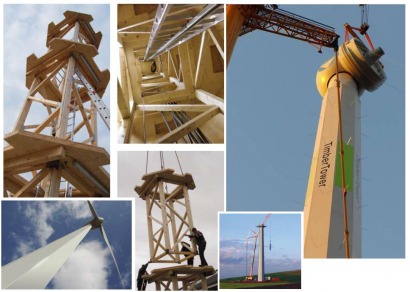 TimberTower instala en Hanover una turbina Vensys sobre una torre de madera