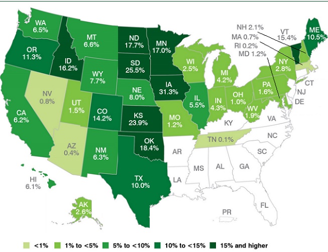 Estados Unidos eólica 2015