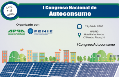 APPA y FENIE organizan el I Congreso Nacional de Autoconsumo