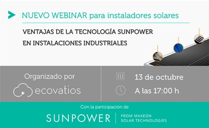Webinar sobre las ventajas de la tecnología SunPower en instalaciones industriales