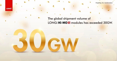 LONGi alcanza un nuevo hito de 30 GW en envíos de módulos Hi-MO 5