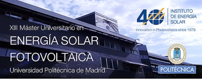 Ya está abierta la inscripción para el Máster en Energía Solar Fotovoltaica de la UPM