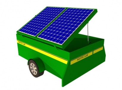 Un remolque solar móvil para el campo
