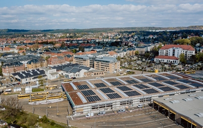 Solarwatt instala en los techos de la estación del tranvía de Dresde 1.000 módulos fotovoltaicos
