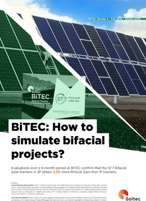 Soltec lanza su segundo White Paper sobre la producción de paneles bifaciales con los datos extraídos en BiTEC