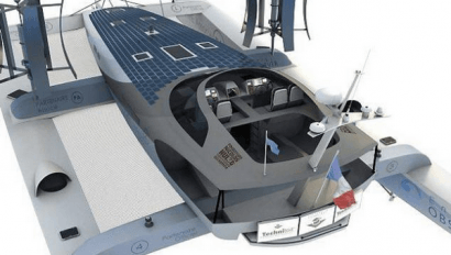 Un catamarán circunnavegará el mundo impulsado solo con hidrógeno y renovables