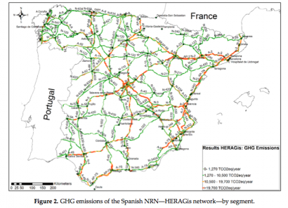 El corredor del Mediterráneo, responsable del 17% de las emisiones GEI de las carreteras españolas