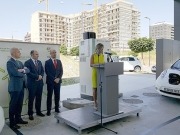 Inaugurado el primer punto de recarga rápida para vehículos eléctricos en Pamplona