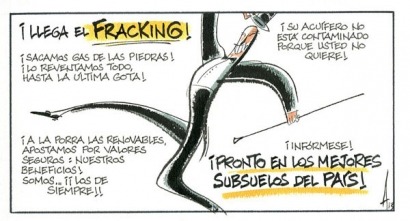 Lo nuestro es el fracking… y “a la porra las renovables”