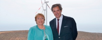 La presidente Bachelet inaugura el parque eólico Punta Palmeras