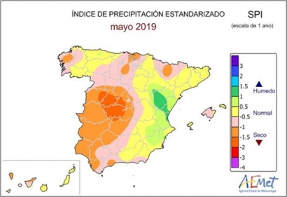 2019: el tercer año hidrológico más seco del siglo en España