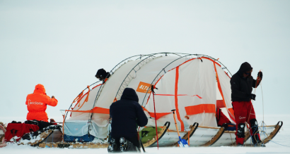 Los expedicionarios del Trineo de Viento ya están en el hielo de la Antártida 