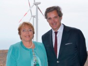 La presidente Bachelet inaugura el parque eólico Punta Palmeras