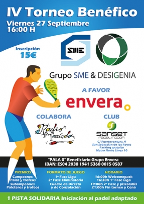 SME & Desigenia organizan el cuarto torneo solidario de Padel
