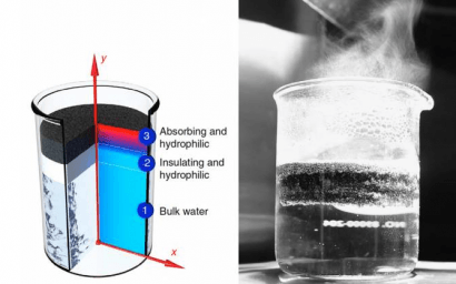 Desarrollan una estructura que genera vapor directamente con la radiación solar