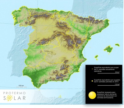 La termosolar podría producir toda la electricidad en España